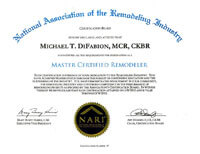 NARI Professional Certification - Master Certified Remodeler (MCR)