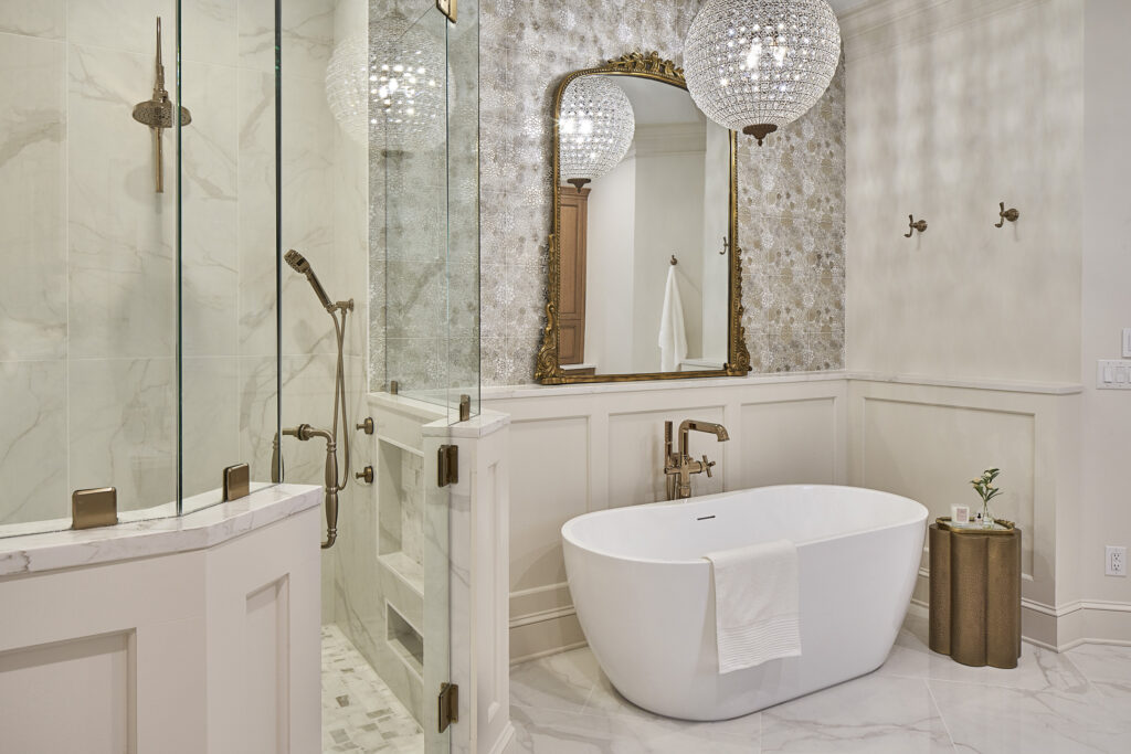 Curbless glass shower