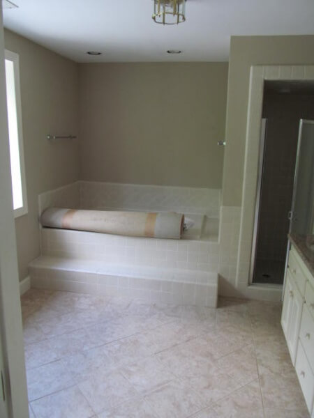 A show of a bathroom before a custom remodel.